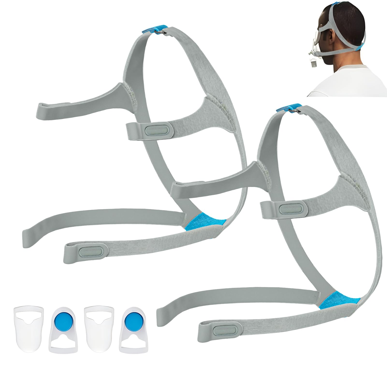 Anzorhal F30 headgear with magnetic clips for a secure seal during sleep