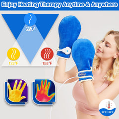 AOBOCO heated mittens with a long 7.2-foot power cord for convenient use.