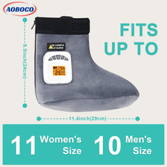 AOBOCO feet warmers come with a compact carrying case for travel.
