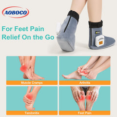 AOBOCO feet warmers heat control display shows real-time temperature for precise warmth.