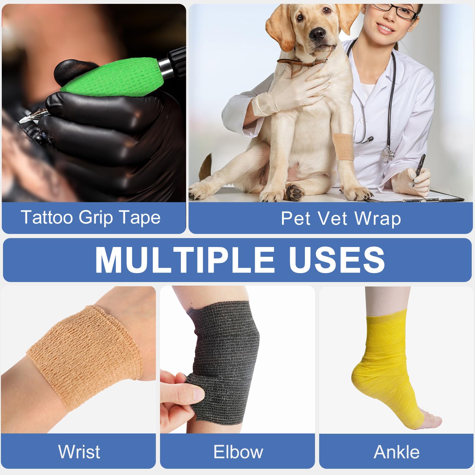 AOITMZAY bandage wrap tears by hand for fast application