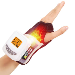 AOKESTE cordless wrist heating pad battery powers portable warmth for on-the-go relief.