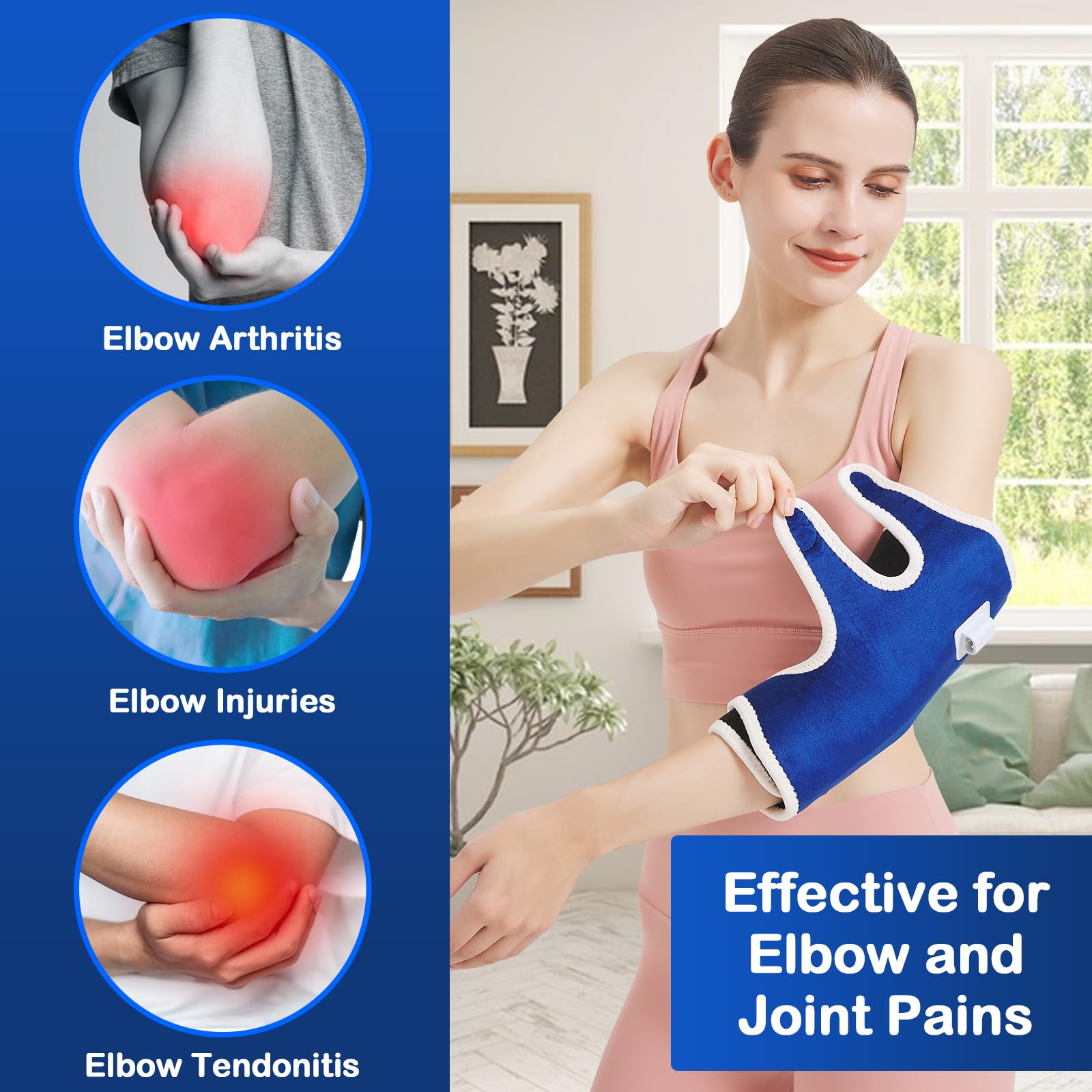 AOKESTE elbow heating pad soft breathable fabric for comfortable wear