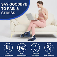 AOKESTE foot heating pad controller with backlit display for easy night adjustments.