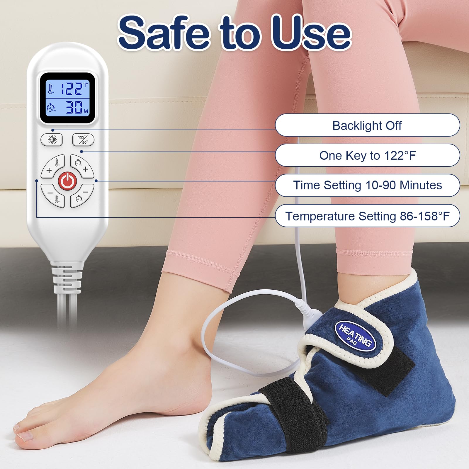 AOKESTE foot warmer with adjustable temperature delivers customizable warmth for tired feet.