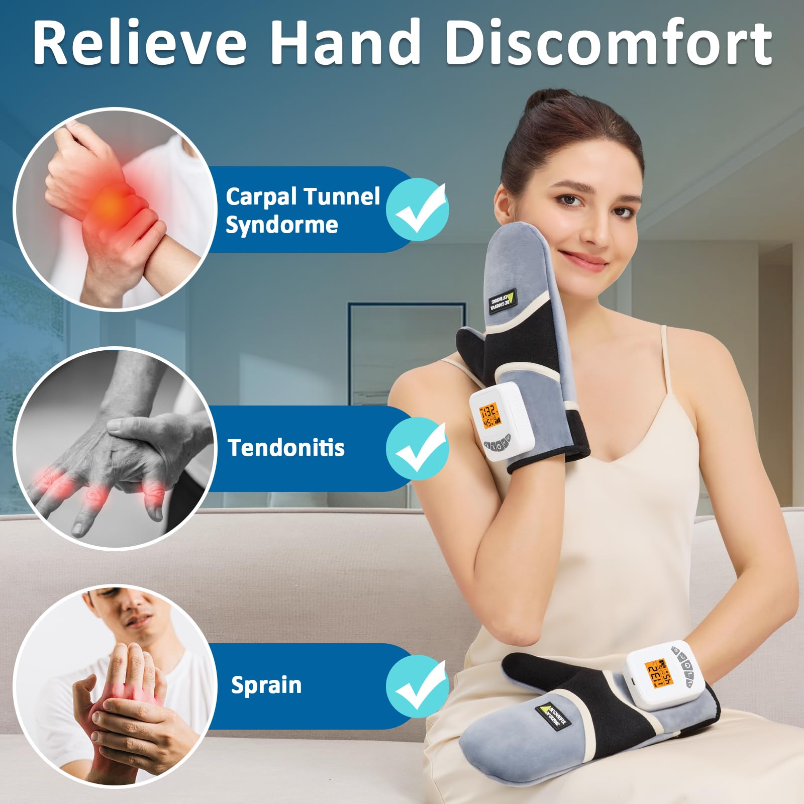 AOKESTE versatile hand warmer used at home, in the office, or while traveling
