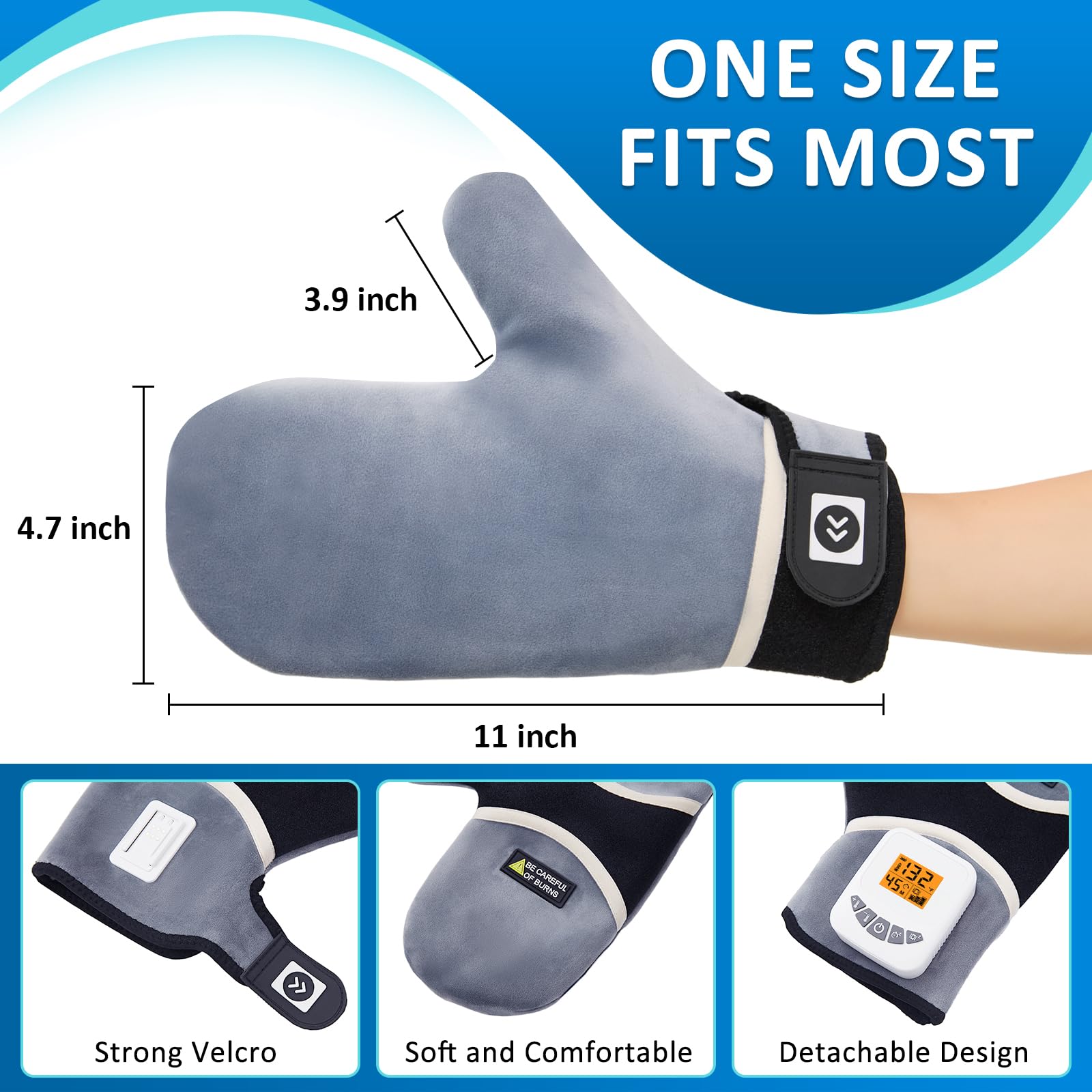 AOKESTE skin-friendly fabric hand heating pad for gentle warmth