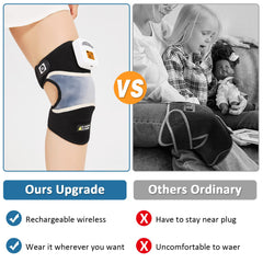 AOKESTE soft fabric knee massager feels gentle and comfortable during wear.