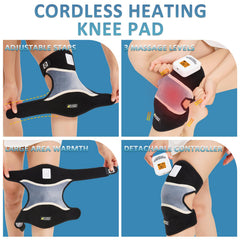 AOKESTE travel-foldable knee massager with storage bag for easy packing.
