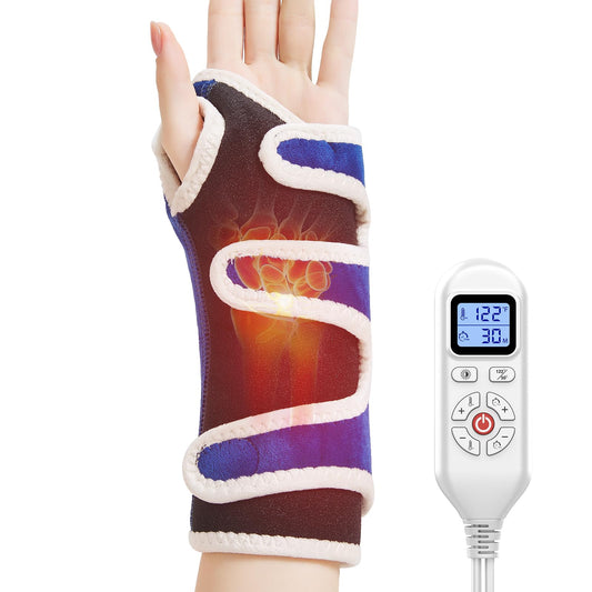 AOKESTE heated wrist wrap with palm strap provides targeted warmth for wrist comfort.