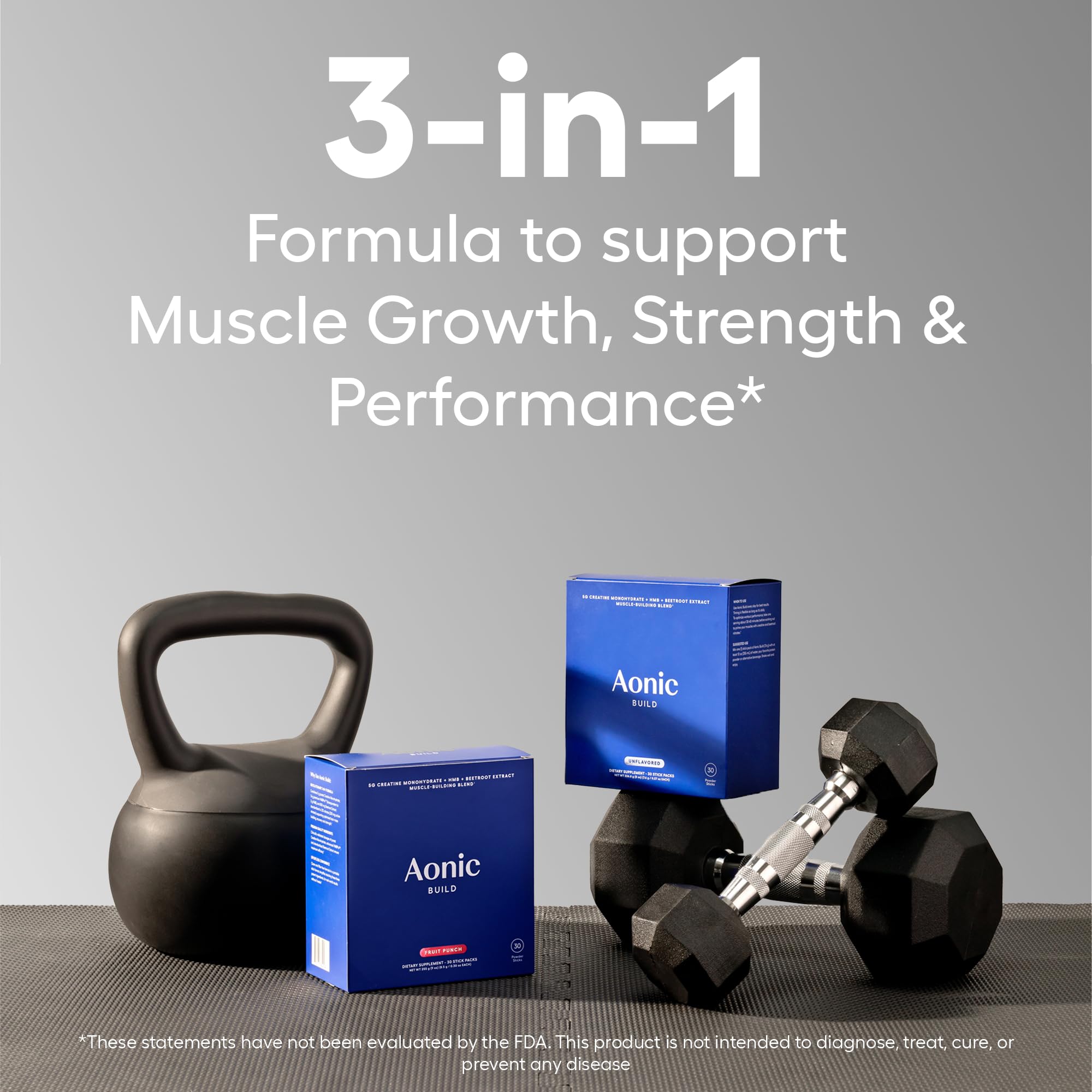 AONIC Build unflavored stick mix dissolves easily in water.