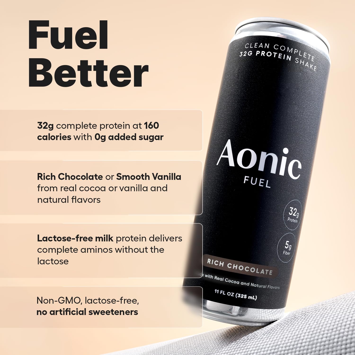 Aonic Fuel packaging front featuring a 12-pack for convenient daily use