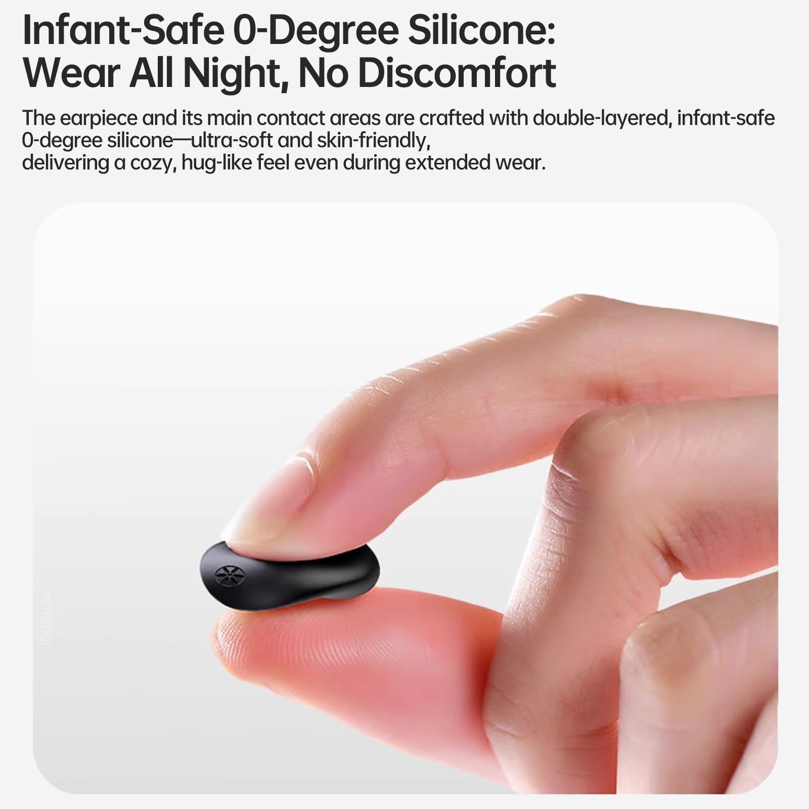 AOOJ earplugs in use by a person sleeping on their side