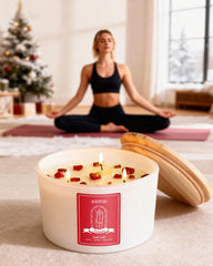 AOOVOO 3-wick soy candle offers a clean, even burn.