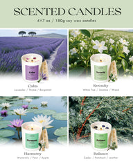 AOOVOO Patchouli Balance candle with Lapis Lazuli anchors grounding energy.