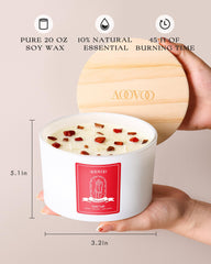 AOOVOO red Jasper crystal centerpiece on lid.