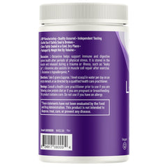 AOR L-Glutamine powder being poured into a glass for daily wellness routine