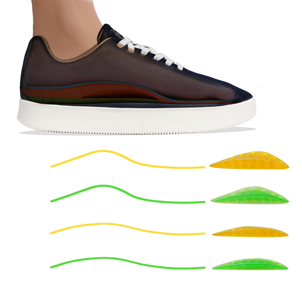 AOTENG STAR adjustable arch-support insole close-up showing arch bulge for comfort