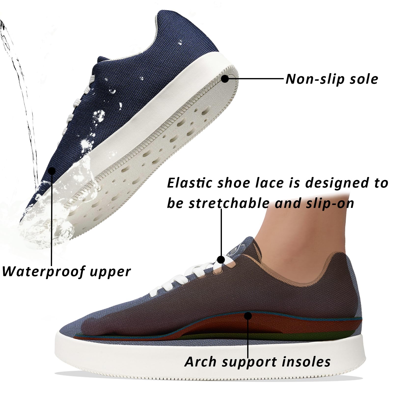AOTENG STAR elastic-laces-design for easy on/off and secure fit.