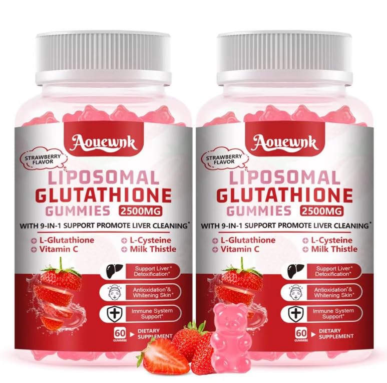 Aouewnk 2-pack bottle on display, convenient daily antioxidant support.