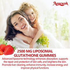 Aouewnk bottle back label displaying serving details and ingredients.