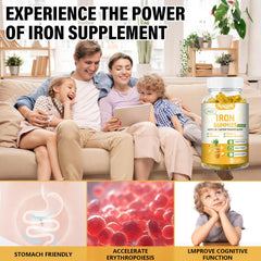 Aouewnk ingredients panel shows vitamins A, C, B6, B12 with iron.