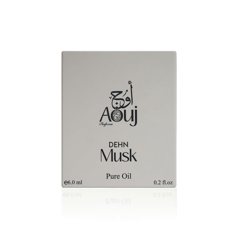 AOUJ Perfumes Dehn 6ml pure oil close-up emphasizing musk and longevity