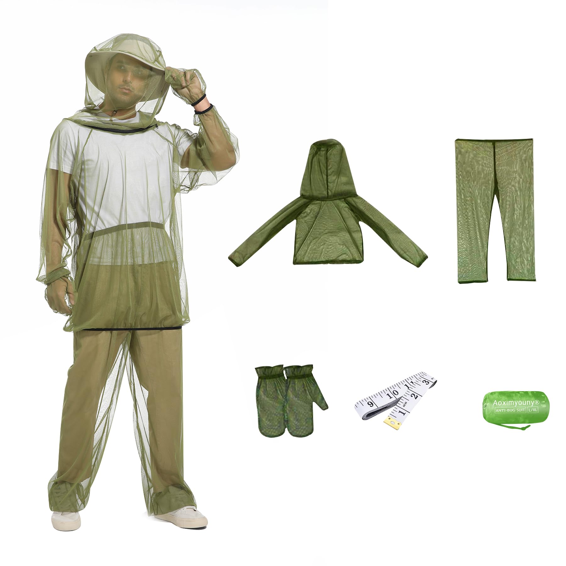 Aoximyouny full-coverage mosquito suit suitable for diverse outdoor activities.
