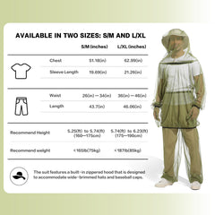 Aoximyouny mosquito suit hood shields head from insects on trails.