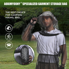 Aoximyouny mosquito suit mitts offer hands-free insect protection.
