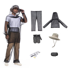Aoximyouny mosquito suit pants show breathable mesh for hot-weather comfort.