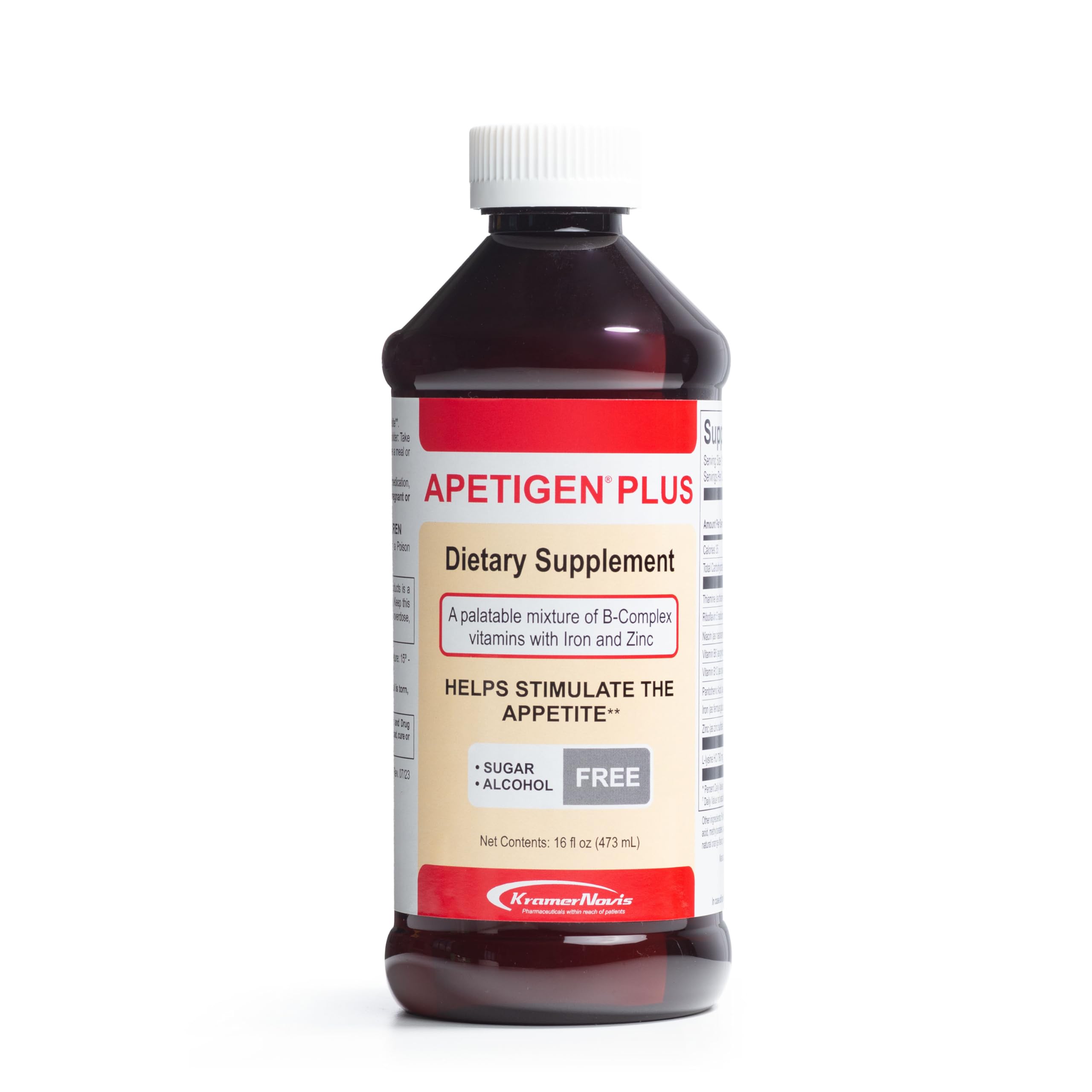 Apetigen-Plus bottle front with orange flavor and approachable packaging for daily use