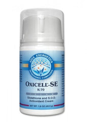 Apex Energetics Oxicell-SE jar close-up, antioxidant-rich topical cream for skin support.