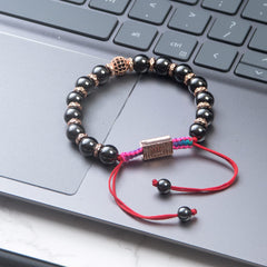 Apocalyptic-K adjustable bracelet clasp showing easy fit for most wrists.