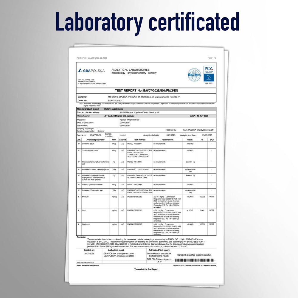 Apollo's Hegemony sodium butyrate ingredient focus highlighting exogenous support for fibre-derived gut health