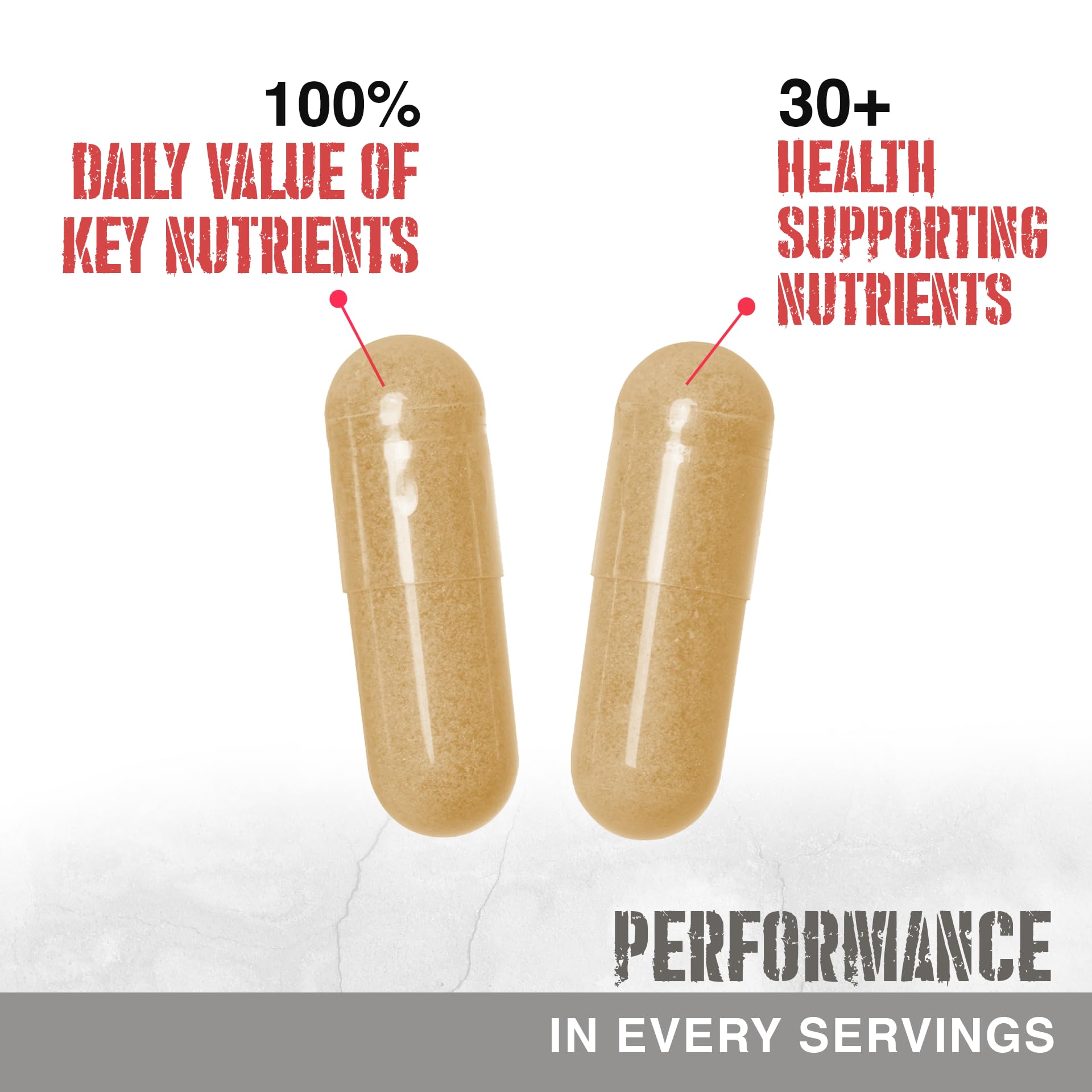 Supplement facts label close-up on Apollon Multivitamin bottle
