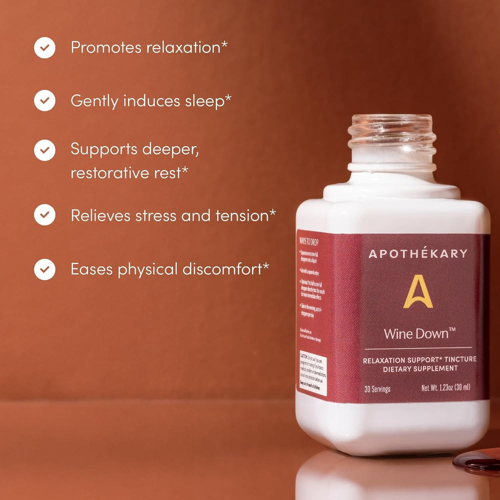 Apothékary All Day Stress Duo label highlights vegan sugar-free gluten-free ingredients
