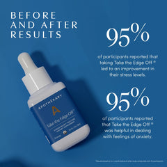 Vegan and gluten-free certification label on Apothekary Take The Edge Off