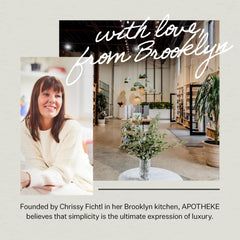APOTHEKE Brooklyn-brand story highlights authentic luxury and modern craftsmanship.