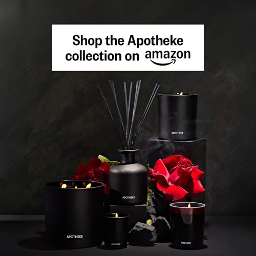 APOTHEKE Charcoal Scent Tower refill label close-up for vegan, cruelty-free fragrance