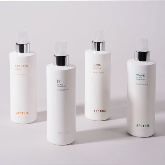 APOTHIA IF Air Mist bottle cap detail adds a touch of luxury to shelves
