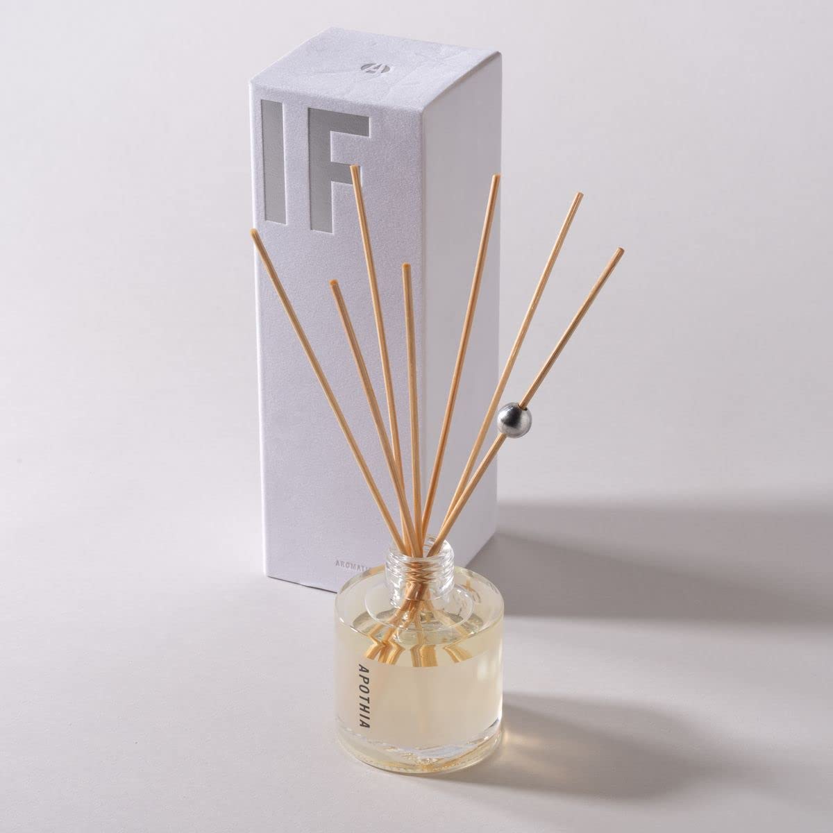 APOTHIA IF Mini diffuser on white minimalist setup enhances modern decor