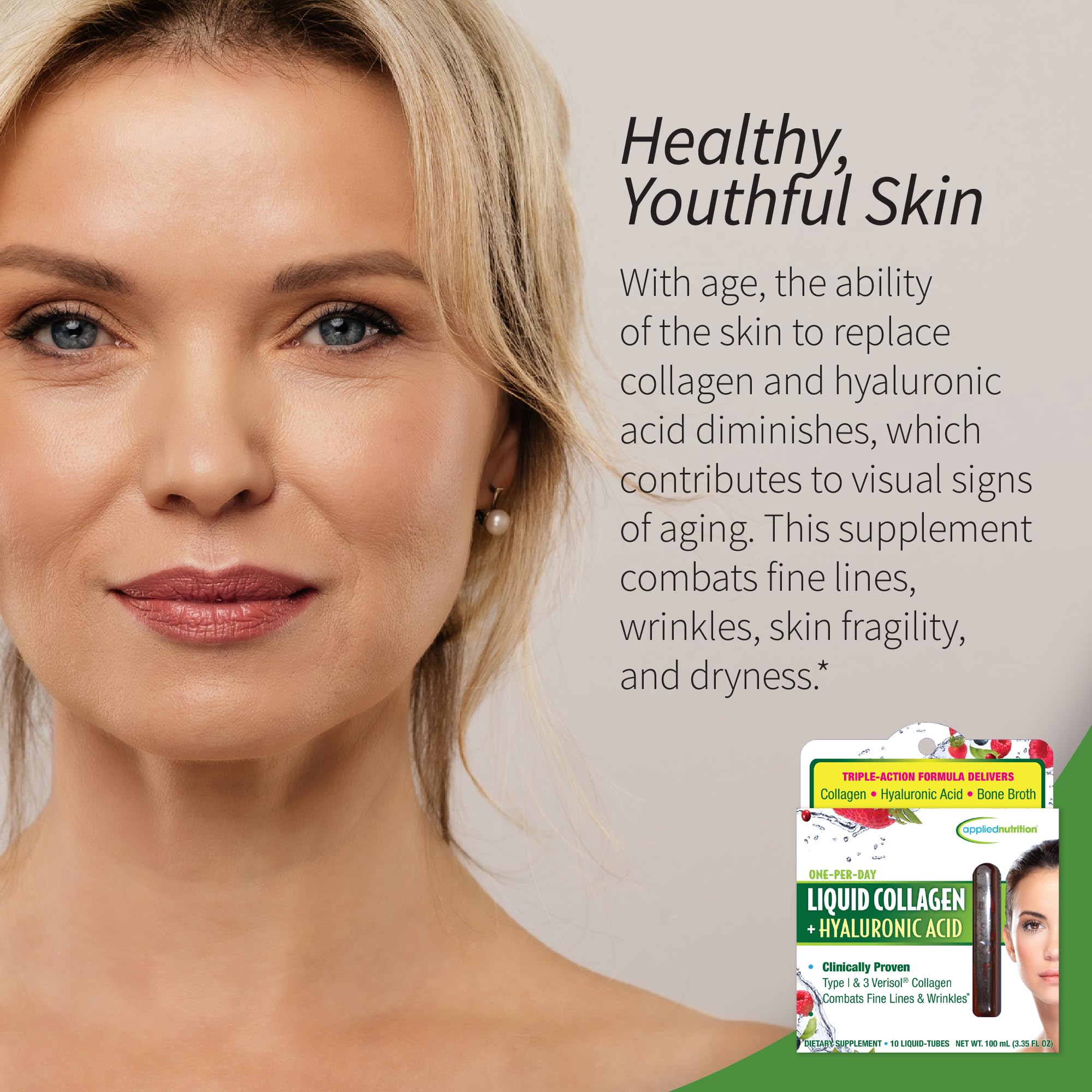 Applied Nutrition two-pack packaging for convenient skincare routine.