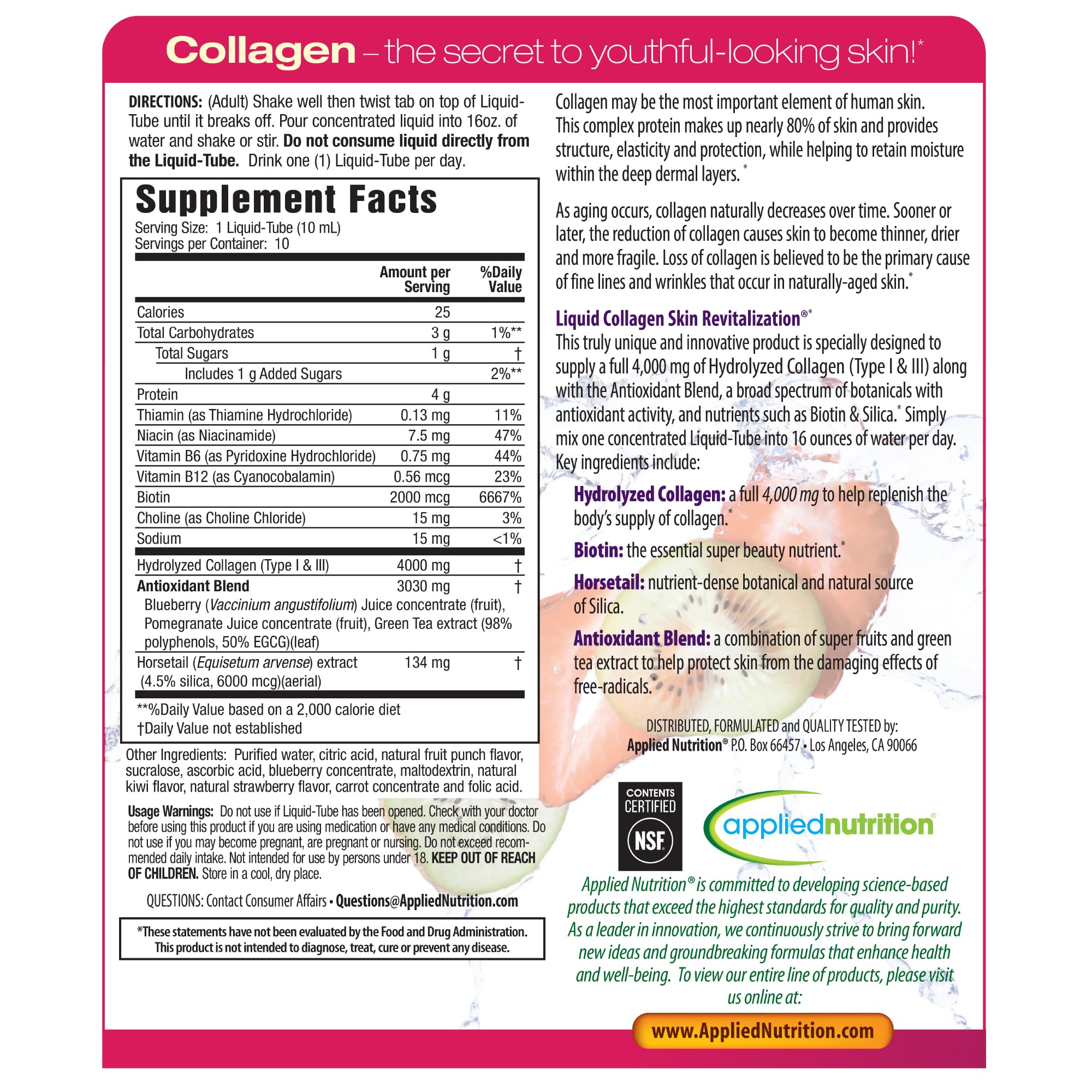 Applied Nutrition daily-use routine with tropical flavor ready to enjoy.
