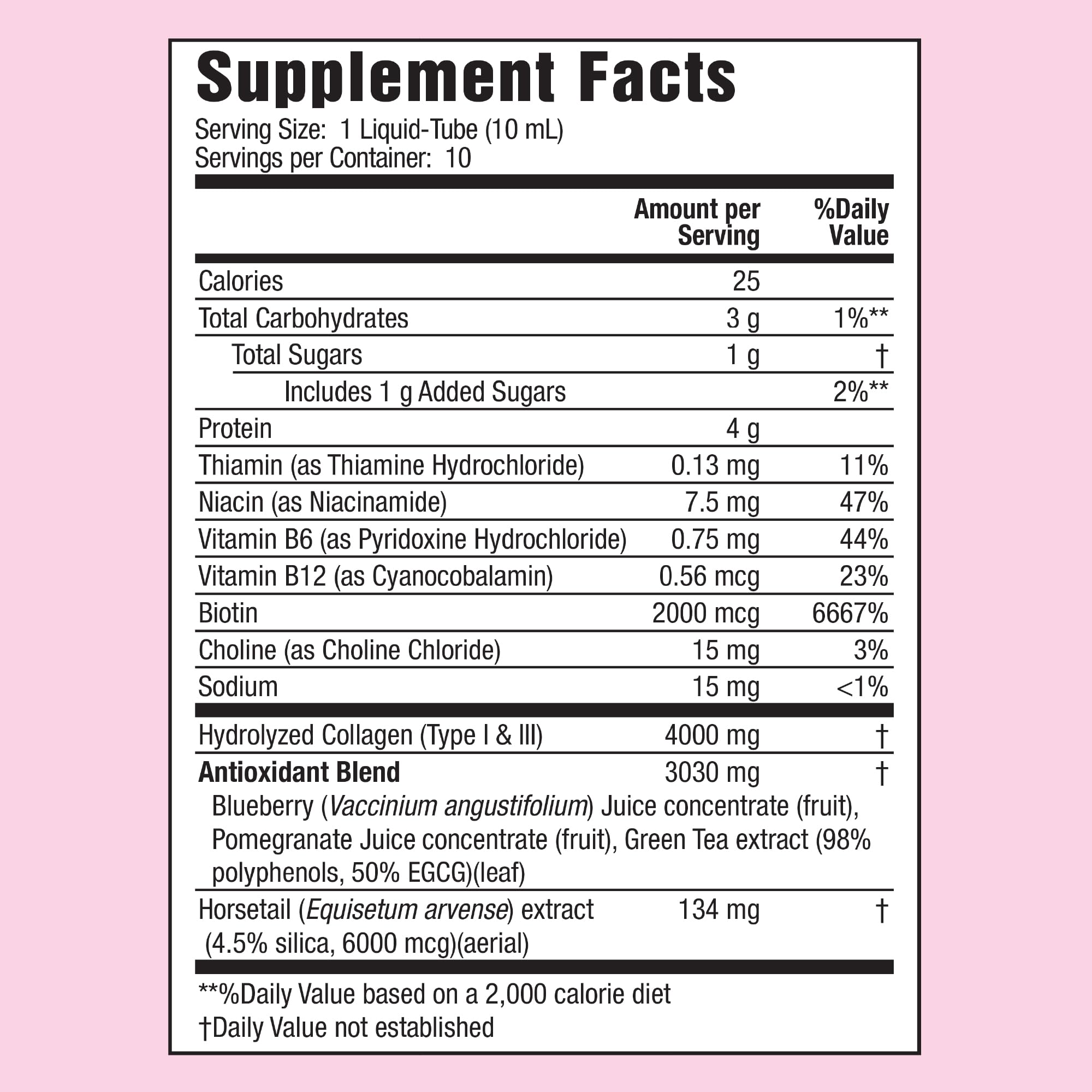 Applied Nutrition Liquid Collagen tropical strawberry kiwi flavor label on pack.
