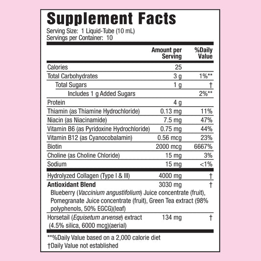 Applied Nutrition Liquid Collagen tropical strawberry kiwi flavor label on pack.