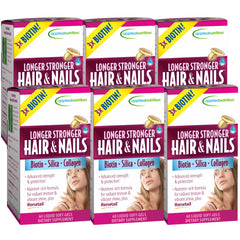 Applied Nutrition Longer Stronger Hair & Nails bottle pour supports daily vitality
