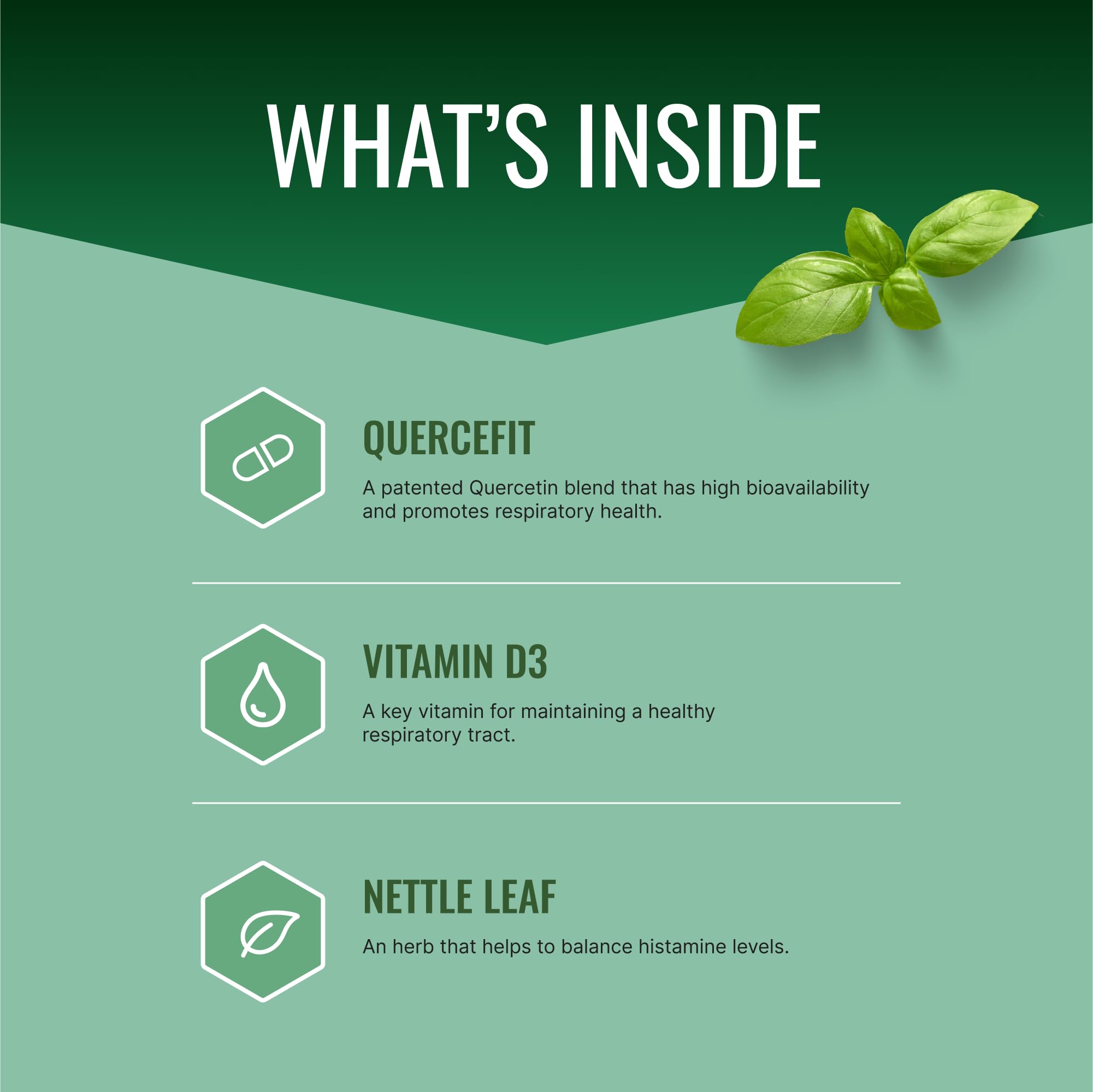 Approved Science Allergysyl ingredient label features Vitamin C and BioPerine for absorption.