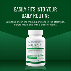 Approved Science Allergysyl USA-made seal reinforces quality manufacturing.