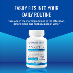 Approved Science Anxietex daily-use scene invites routine for smoother days.